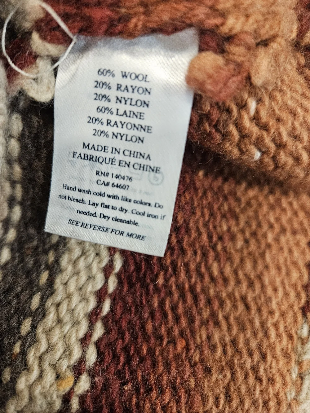 Faherty X Lehi Thunder Voice Eagle Woodland Wool Blend Cardigan In Sunset Sz.XL
